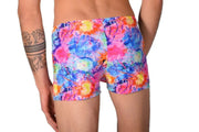 XS SMU Mens Swim Hipster Abstract Bright Colors 43147 MX12