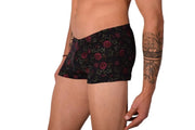 XS SMU Mens Hipster Underwear Black Roses 43111 MX12