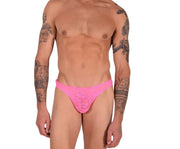 XS SMU Thong Pink Lace Design 9936 LT3