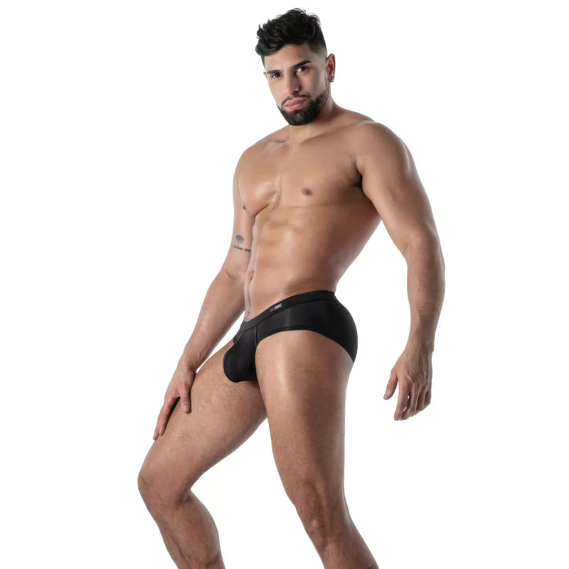 TOF PARIS Briefs Mon Amour Microfiber Low-Rise Brief in Black 55