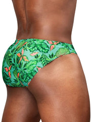 ErgoWear Swimwear Feel SW Bikini Swim Briefs Green Aqua/Leaves 1828 68