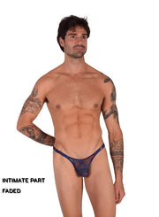 XL SMU Thong Flash Blue Sheer Design 9947 LT3