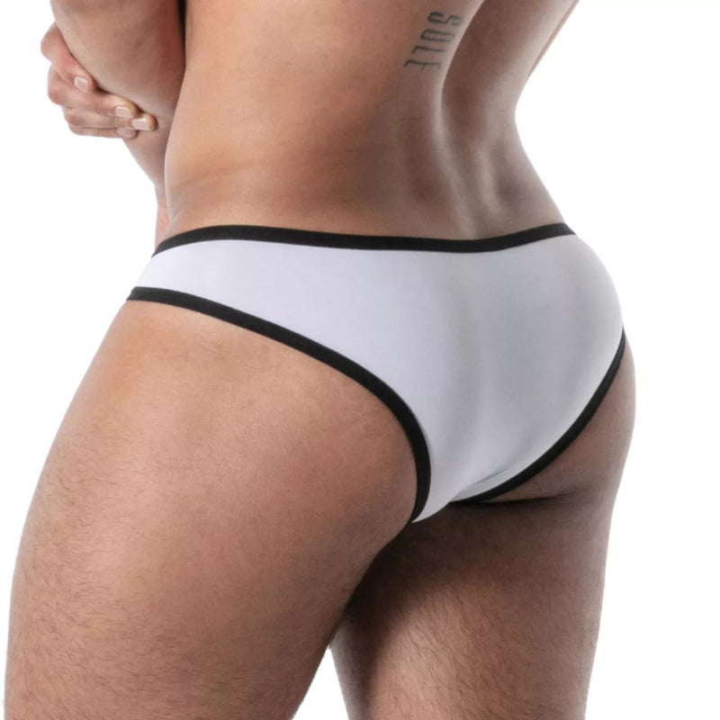 TOF PARIS Mini Brief Mon Amour Low-Rise Microfiber Briefs in White 65