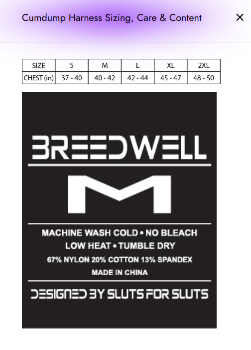 BREEDWELL Collection Cumdump Bulldog Harness Woven Nylon In White 25