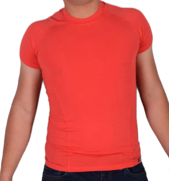 DOREANSE T-Shirt Homme Haute Qualité Coton Rouge 2535 2