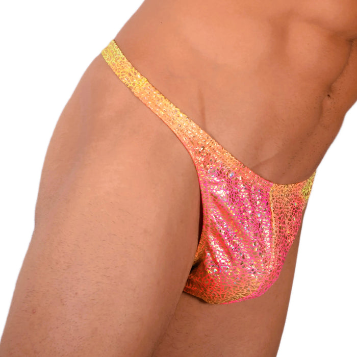 S SMU Sexy Pink and Yellow Party Thong 33833 MX17