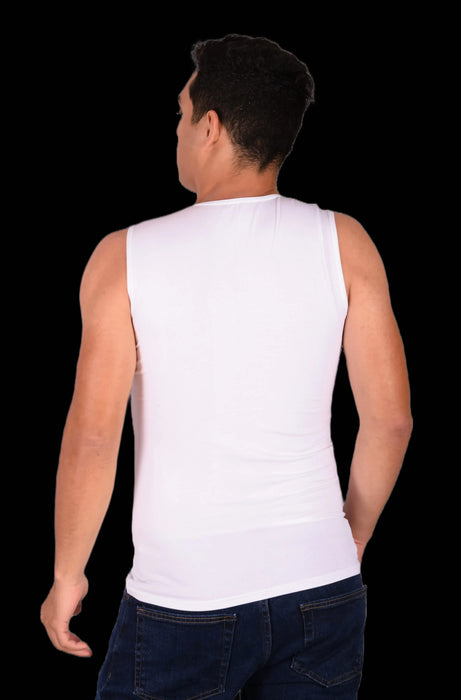 DOREANSE Tank Top Athletic Muscle Coton Classic White 2205 3