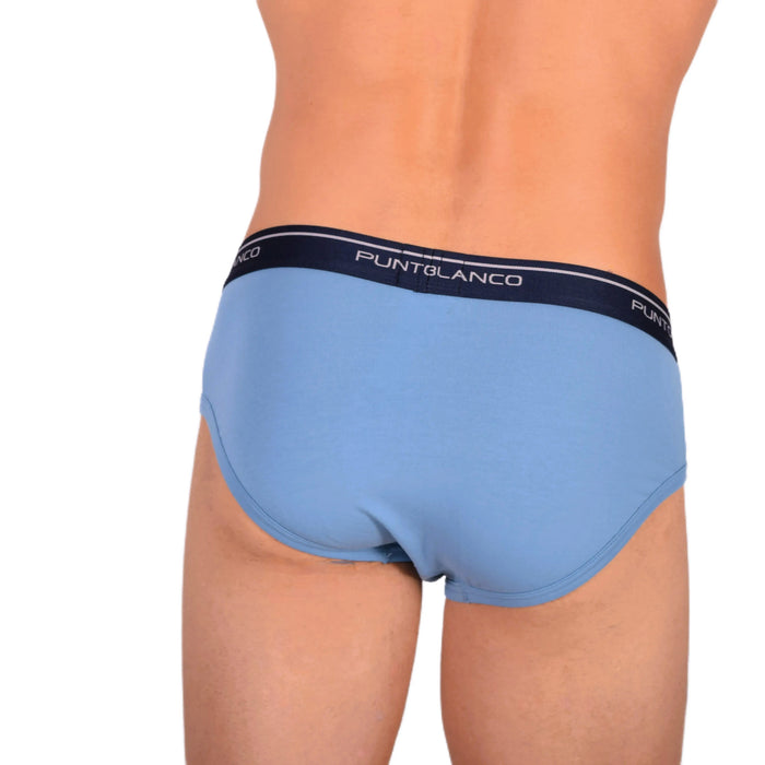 SMALL Punto Blanco Brief Sporty Slip Cotton Comfy Slip Light Blue 33663 MX15