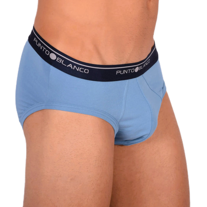 SMALL Punto Blanco Brief Sporty Slip Cotton Comfy Slip Light Blue 33663 MX15