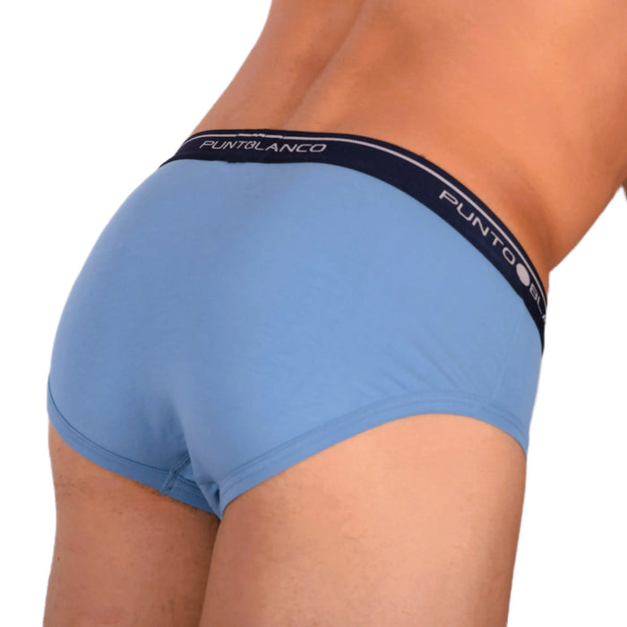 SMALL Punto Blanco Brief Sporty Slip Cotton Comfy Slip Light Blue 33663 MX15