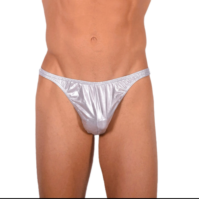 S SMU Sensual Silver Party Thong 33839 MX17