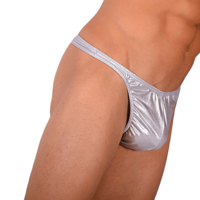 S SMU Sensual Silver Party Thong 33839 MX17