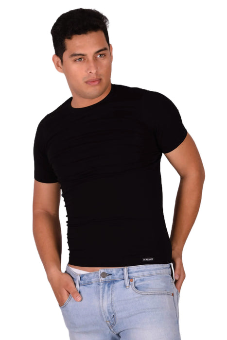 DOREANSE T-Shirt Classique Chemises en Coton Noir 2535 2