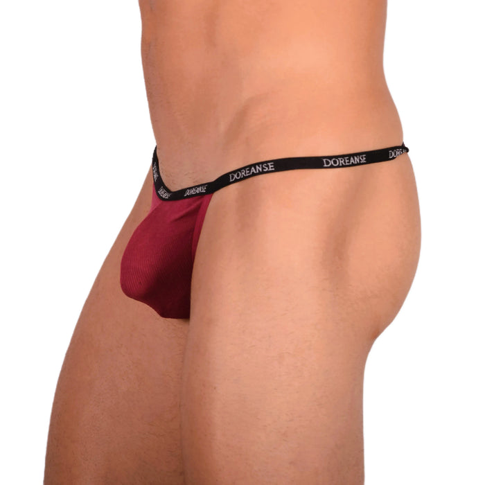 Doreanse Thongs Ribbed Modal T-Thong Bordeaux Red 1330 9