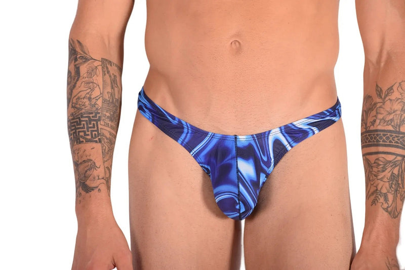 SMU Catch Me Swim Tanning Thong Blue P01204-H35