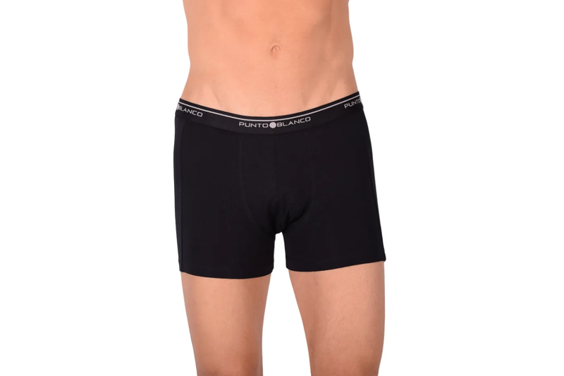 Pack Trio Boxer Noir PUNTO BLANCO Coton Basix 53438-090 S Tab