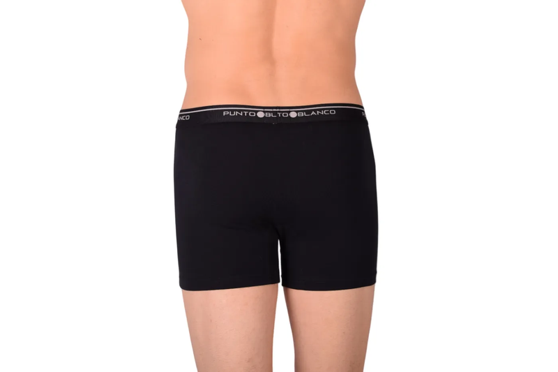 Pack Trio Boxer Noir PUNTO BLANCO Coton Basix 53438-090 S Tab