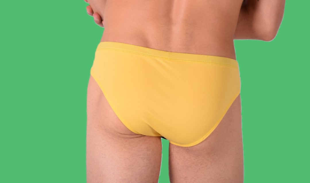 SMU Rave Peekaboo Removable Leather Pouch Brief Yellow H3B