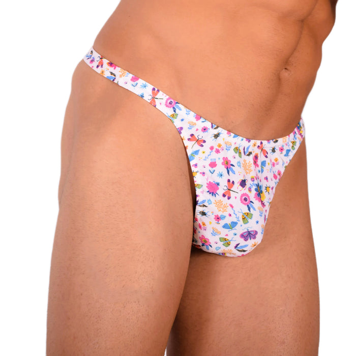 S SMU Sensual Color Explosion White Thong 33680 MX15