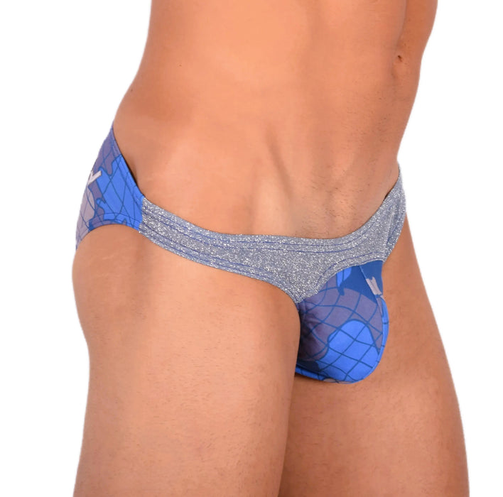 Modus Vivendi Slip Trapped Camo Slip Coupe Basse Bleu 11013 7