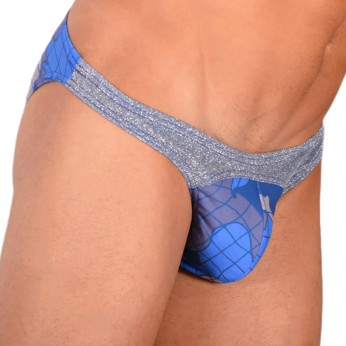 Modus Vivendi Slip Trapped Camo Slip Coupe Basse Bleu 11013 7