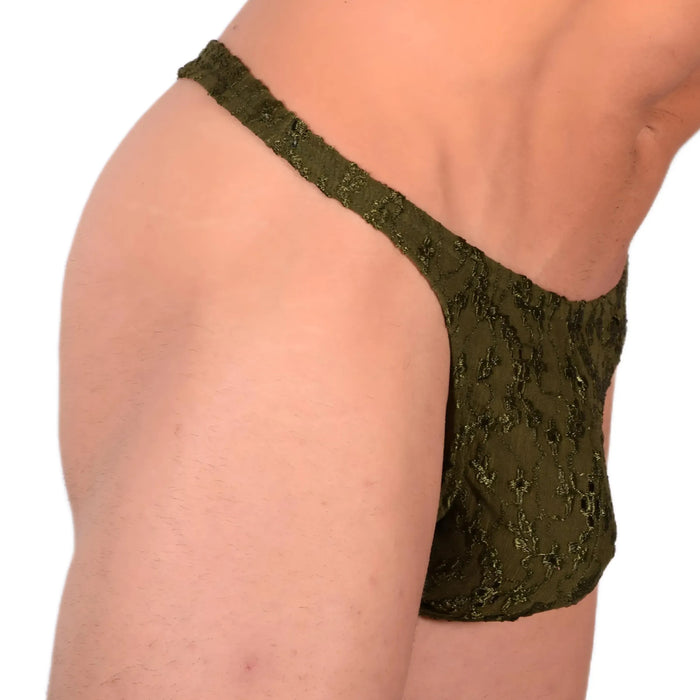 XS/S SMU Sensual Moss Green Thong 33527 MX13