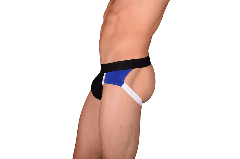 Modus Vivendi Jock Multi C-Through Mesh Cotton Mini Jockstrap Bleu 05812 57