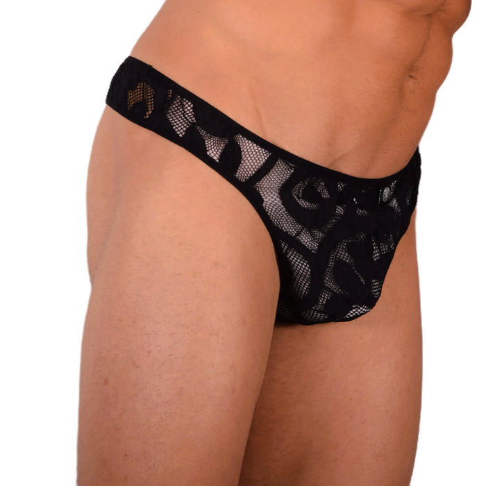 M L'Homme Invisible Sexy Black Mesh Thong 33948 MX18