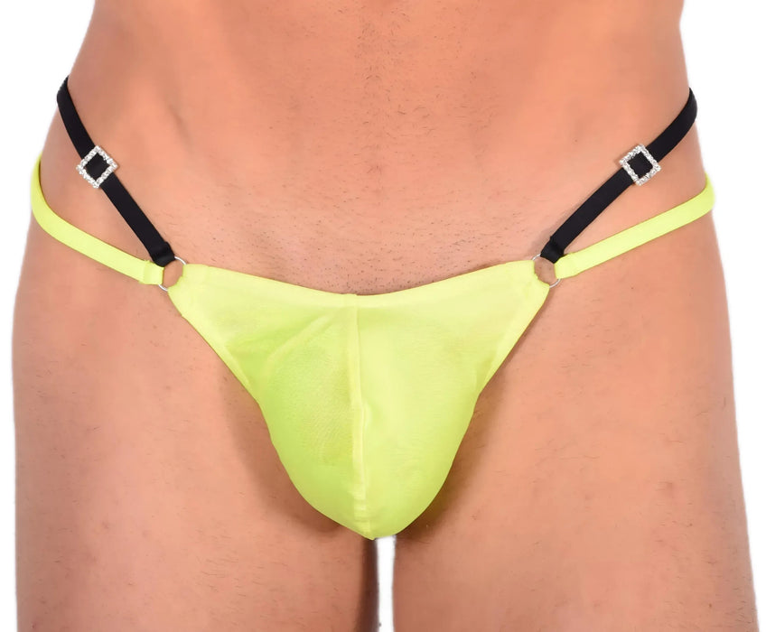 L SMU Sensual Neon Yellow Thong 33547 MX13