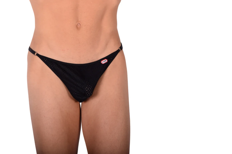 PIKANTE Legging Manhood Long Johns Voir à travers String intérieur Noir 0336 3