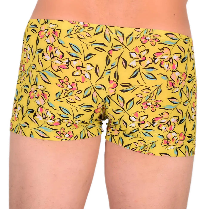 XXS/XS Boxer Sheer Skin Molding Floral Explosion Yellow 33551 MX13