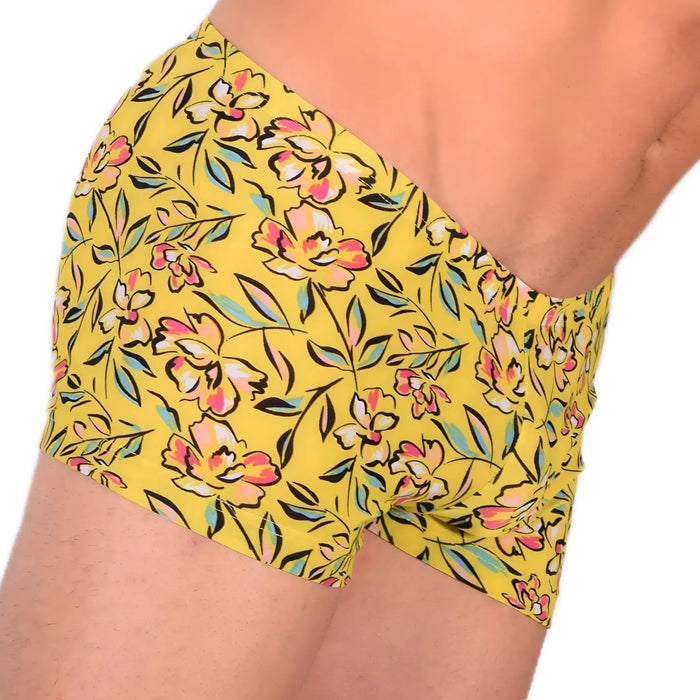 XXS/XS Boxer Sheer Skin Molding Floral Explosion Yellow 33551 MX13