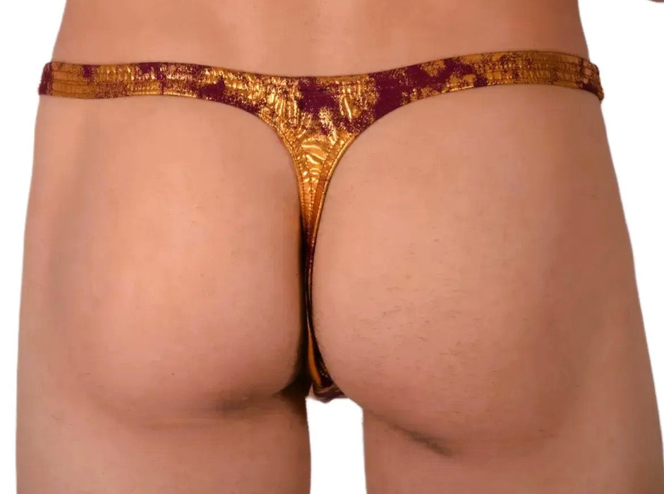 S/M SMU Sensual Thong Golden Wine 33499 MX13