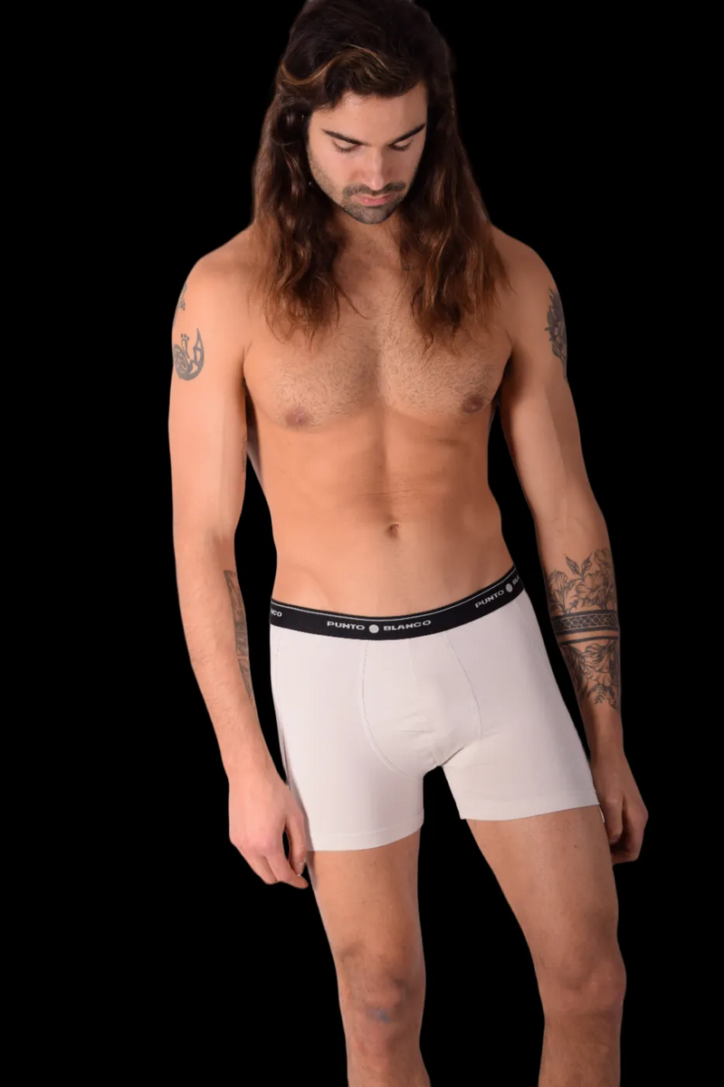 Petit PUNTO BLANCO Boxer Basix en coton stretch blanc 53129 TAB
