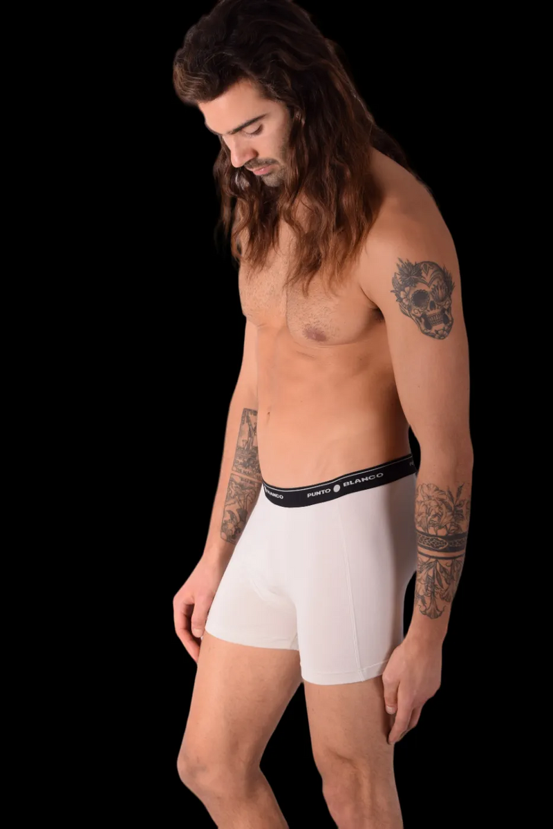 Petit PUNTO BLANCO Boxer Basix en coton stretch blanc 53129 TAB