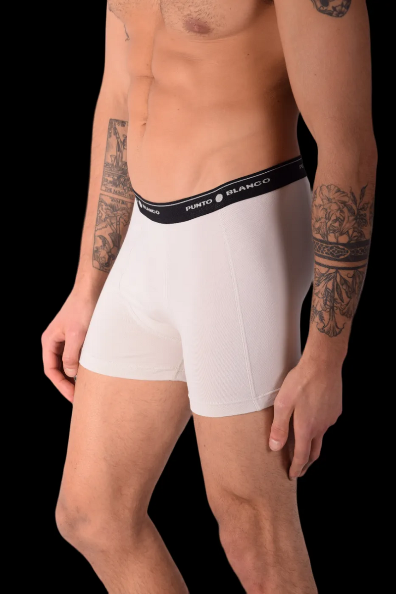 Petit PUNTO BLANCO Boxer Basix en coton stretch blanc 53129 TAB