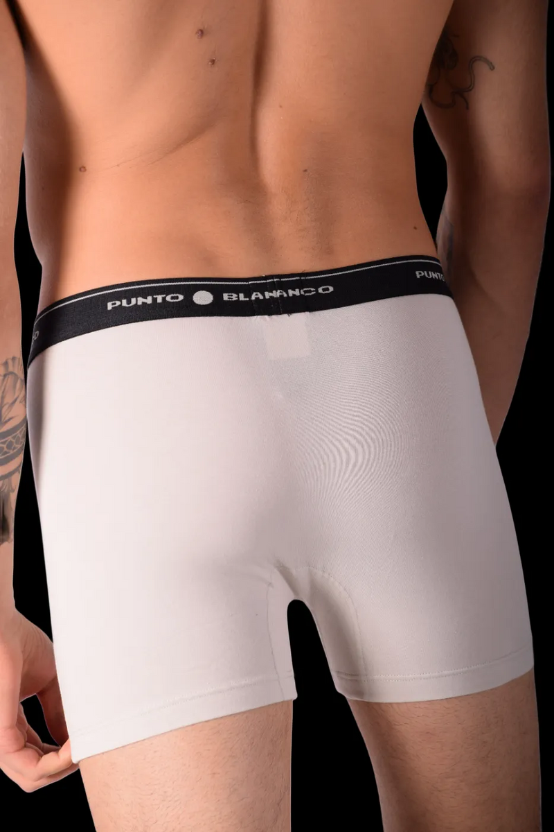 Petit PUNTO BLANCO Boxer Basix en coton stretch blanc 53129 TAB