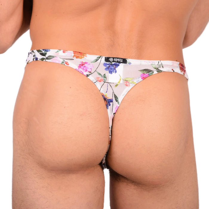 L SMU Sensual Thong Floral Explosion White 33595 MX14