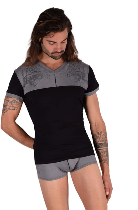 Medium Kit Gregg Homme T-Shirt & Boxer Black/Grey 33657 MX14