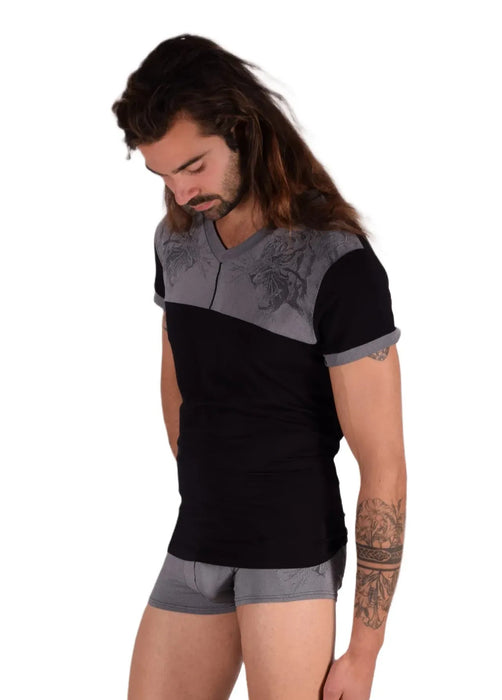 Medium Kit Gregg Homme T-Shirt & Boxer Black/Grey 33657 MX14