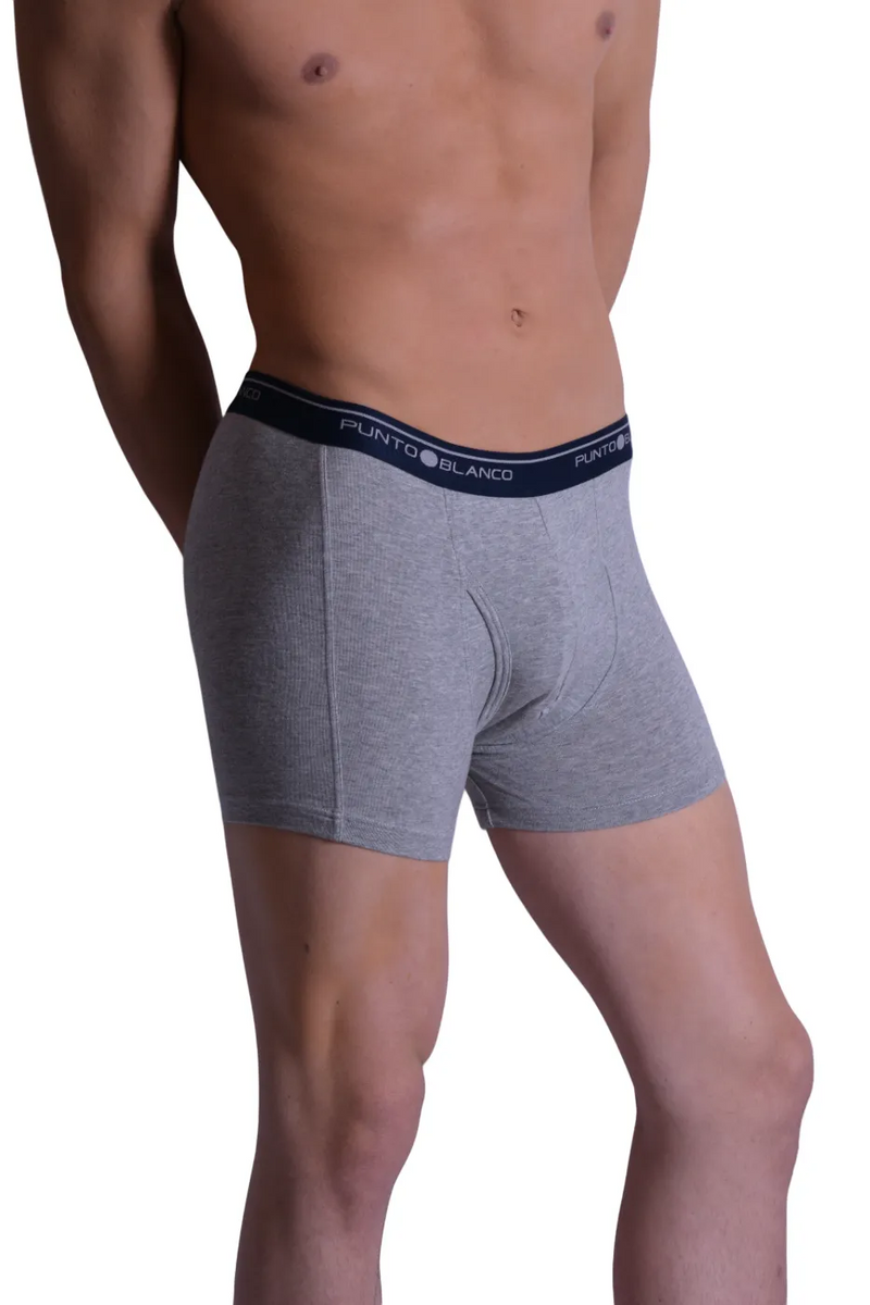 Punto Blanco Boxer Anatomic Open Fly Gray Blue Band 3393 23