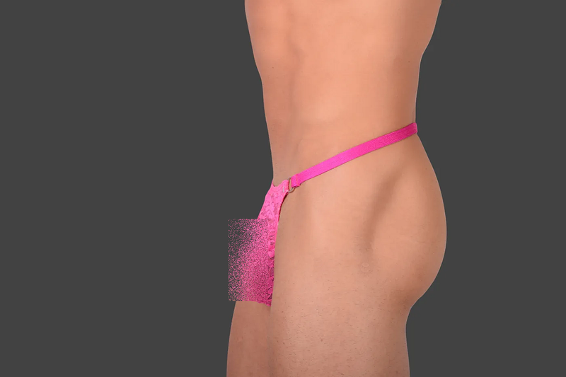 SMU Teeser String Homme Avec Dentelle Fine C-Through Fushia 20014 19