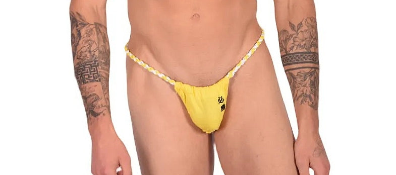 SMU Thongs Sumo-Rope String jaune bandeau 4827 MX4