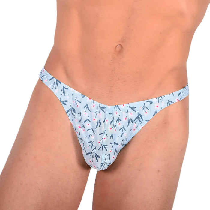 S SMU Sensual Thong Floral Turquoise 33570 MX13