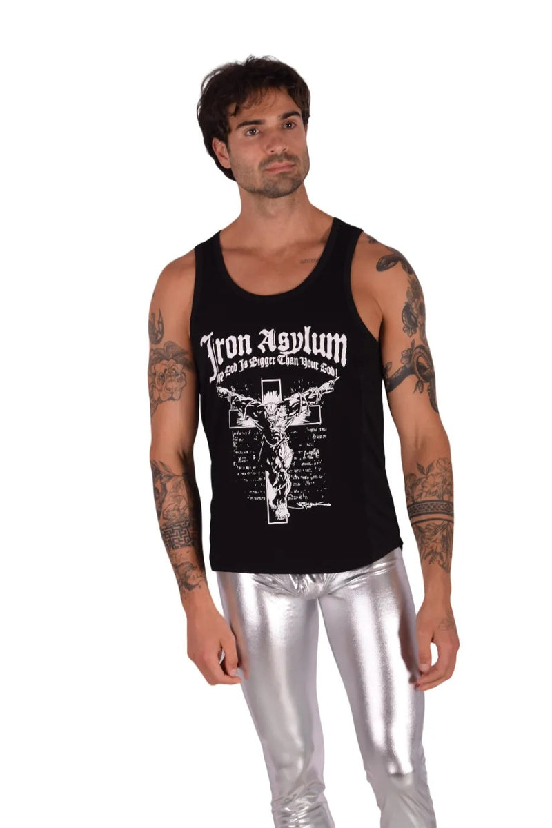 LARGE SMU Gym King Tank top Black and White 33739 MX16