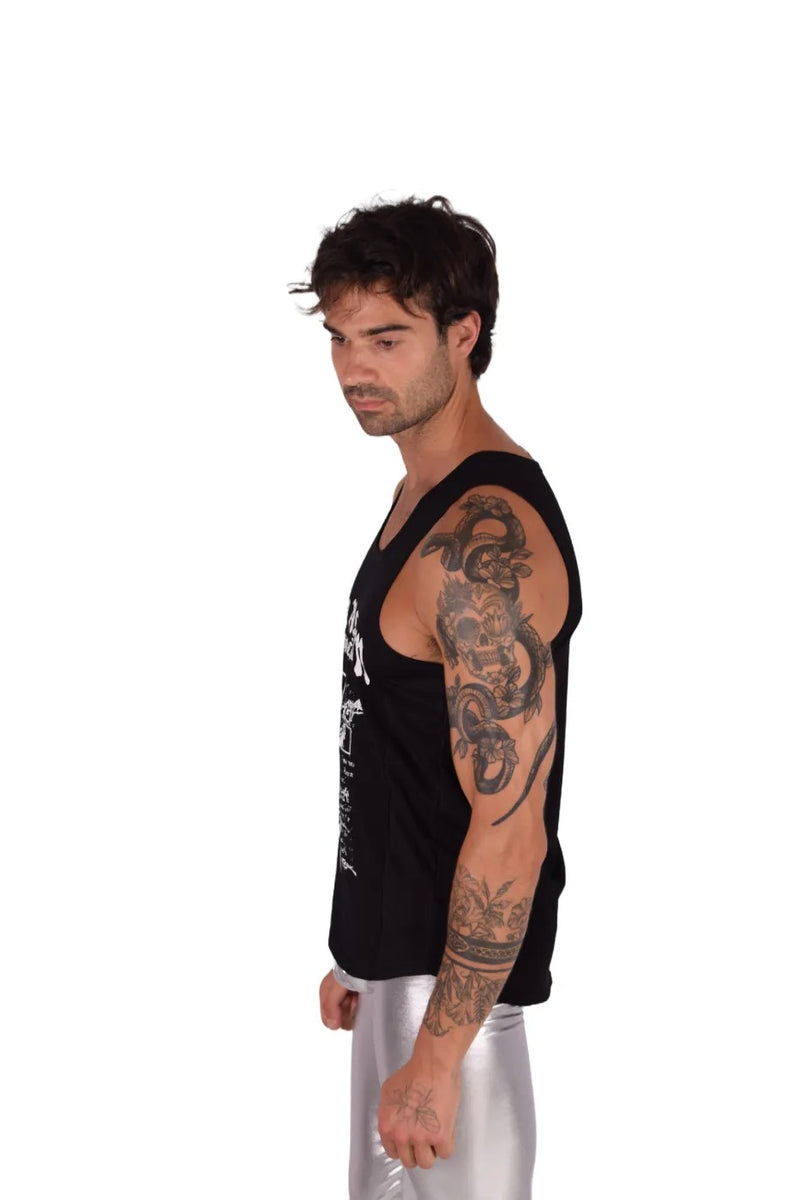 LARGE SMU Gym King Tank top Black and White 33739 MX16