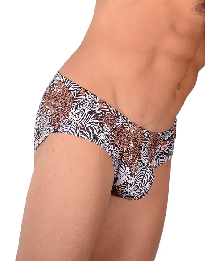 Medium Brief PIKANTE Clay Anatomic Briefs Shaped Pouch Tiger Print 8718 2