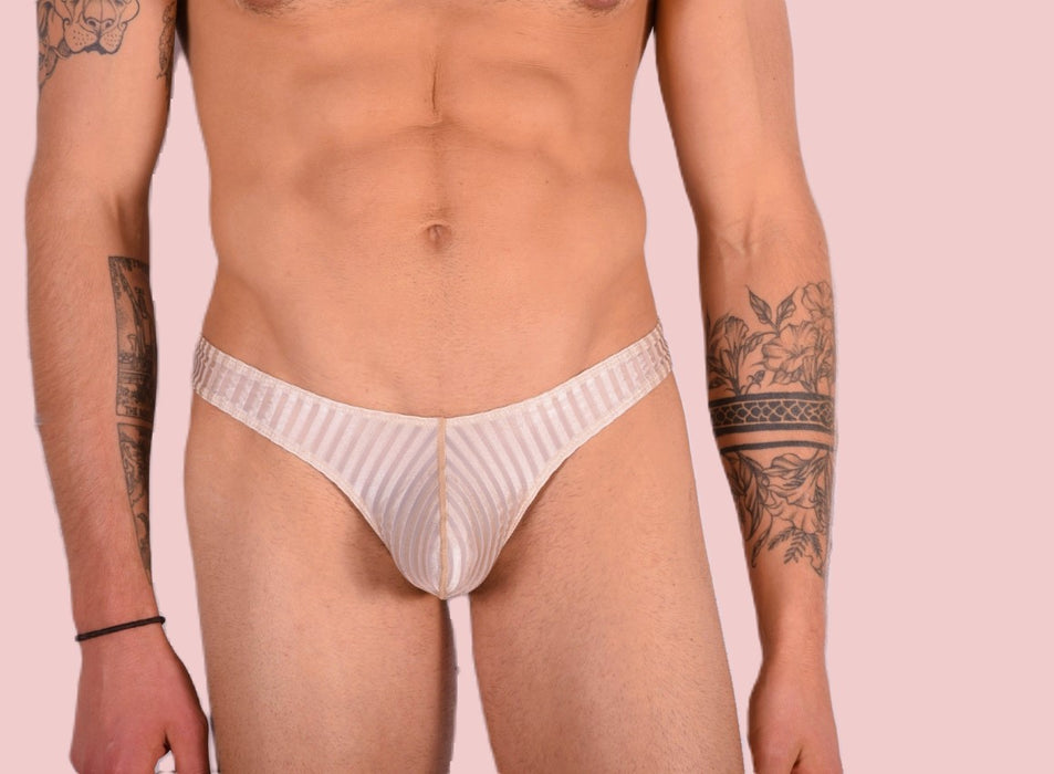 XS/S SMU Mens Underwear Sheer Thong Nude 33361 MX11