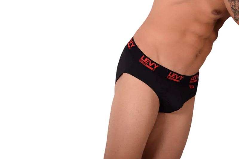 LVW AMSTERDAM LEVY Brief Soft Stretchy Microfiber Red/Black 19