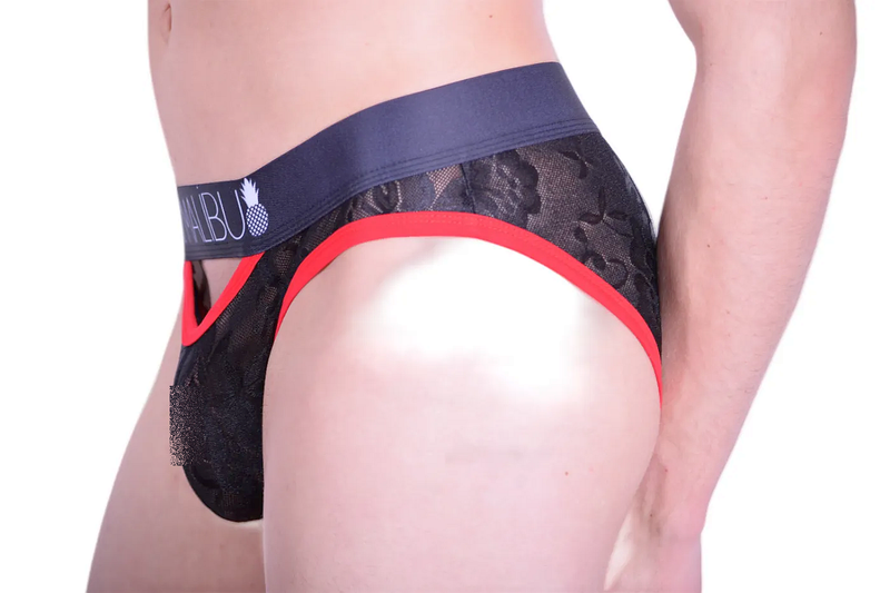 Slip JJ Malibu Slips Peep show Sous-vêtements Sheer Mens Briefs LACE 3